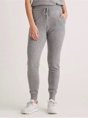 Quince Cashmere Mongolian Joggers Sweat Pants Gray Small Drawstring Athleisure